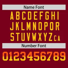Crimson Orange-Gold Gradient Font Side Baseball Jersey 4