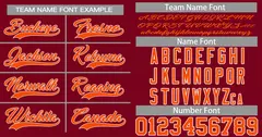 Crimson Orange-White Classic Authentic Baseball Jersey 3