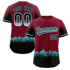 Crimson Phoenix City Silhouette Baseball Jersey