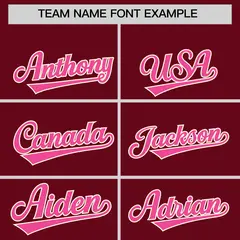 Crimson Pink Cream Gradient Varsity Raglan Letterman Jacket 3
