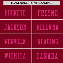 Crimson Pink Sequin Lettering Football Jersey 3