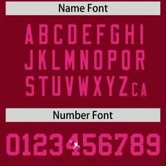 Crimson Pink Sequin Lettering Football Jersey 4