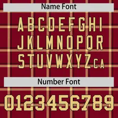Crimson Plaid Authentic Baseball Jersey 4