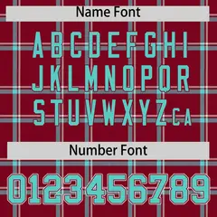 Crimson Plaid Authentic Baseball Jersey 4