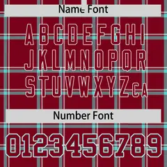 Crimson Plaid Pattern Varsity Letterman Baseball Jacket 4