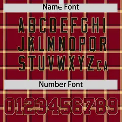 Crimson Plaid Pattern Varsity Letterman Baseball Jacket 4