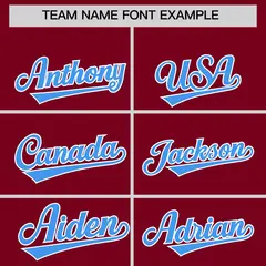 Crimson Powder Blue Classic Authentic Baseball Jersey 3