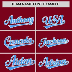Crimson Powder Blue Classic Authentic Baseball Jersey 3