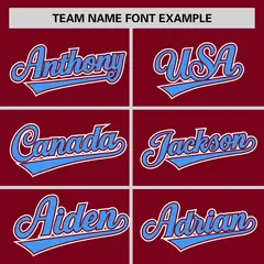 Crimson Powder Blue Half Stripe Authentic Baseball Jersey 3