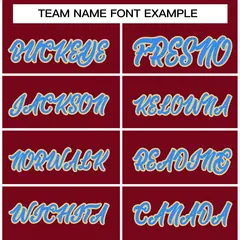Crimson Powder Blue-Khaki Raglan Varsity Full-Snap Letterman Jacket 5