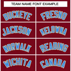 Crimson Powder Blue-Khaki Raglan Varsity Full-Snap Letterman Jacket 5