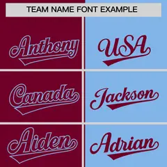 Crimson Powder Blue Split Coconut Tree Baseball Jersey 3