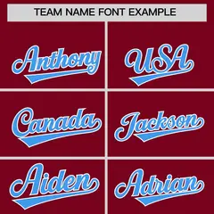 Crimson Powder Blue Star Ribbing Authentic Baseball Jersey 3