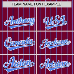 Crimson Powder Blue Stripe Raglan Baseball Jersey 3