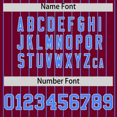Crimson Powder Blue Stripe Raglan Baseball Jersey 4
