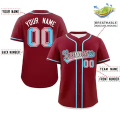 Crimson Powder Blue Transgender Pride Month Baseball Jersey 2