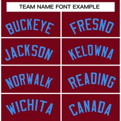 Crimson Powder Blue Varsity Full-Snap Letterman Jacket 5