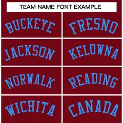 Crimson Powder Blue Varsity Full-Snap Letterman Jacket 5