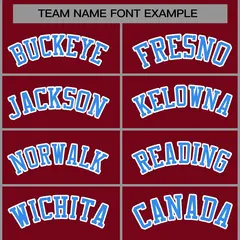 Crimson Powder Blue-White Raglan Varsity Full-Snap Letterman Jacket 5