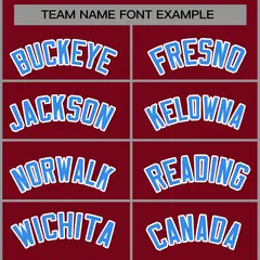 Crimson Powder Blue-White Raglan Varsity Full-Snap Letterman Jacket 5