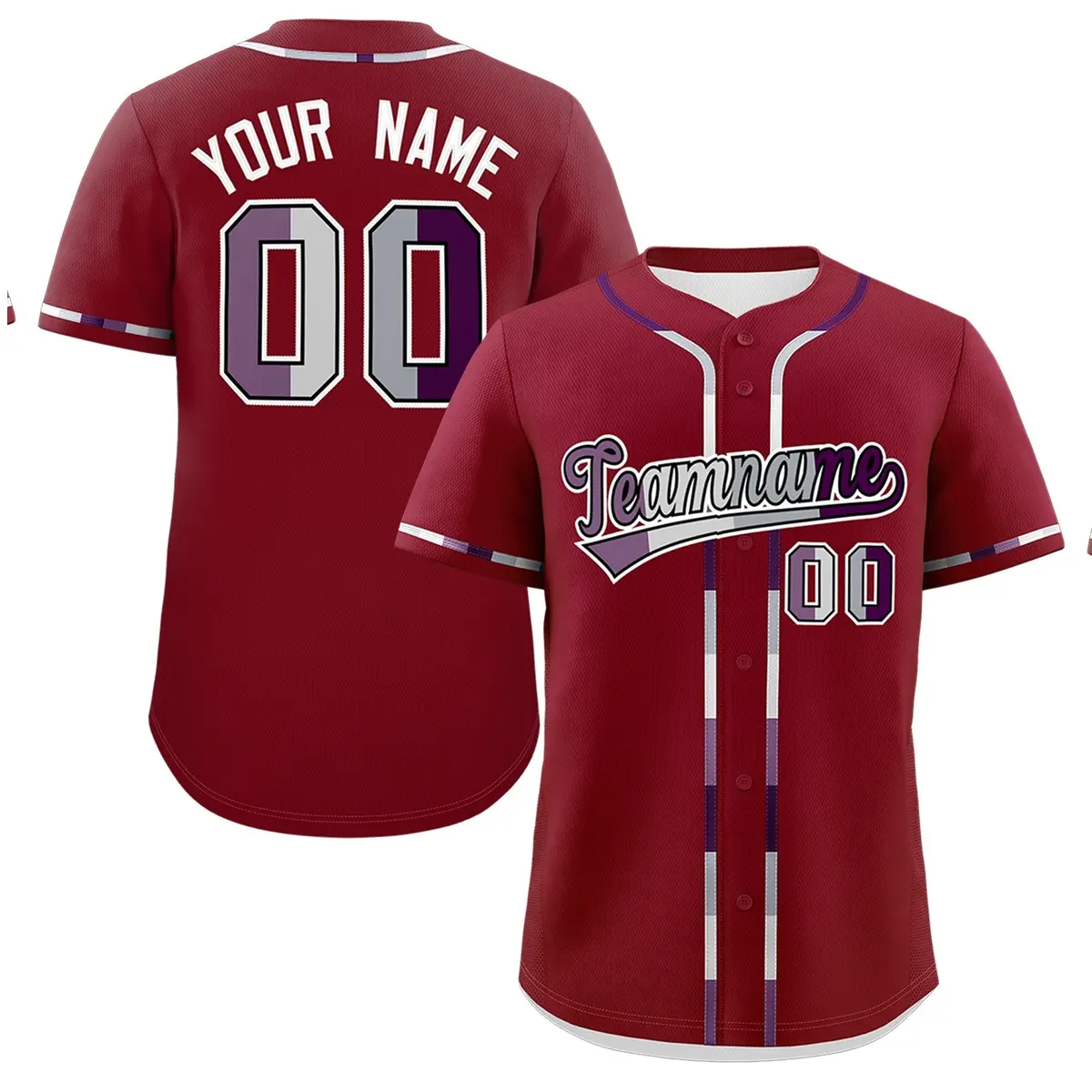 Crimson Pride Month Classic Style Genderless Baseball Jersey