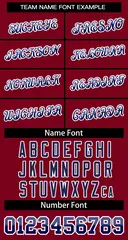 Crimson Purple Navy-White Stripe Gradient Baseball Jersey 3