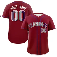 Crimson Purple Pride Month Baseball Jersey