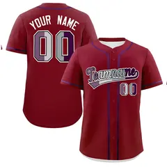 Crimson Purple Pride Month Baseball Jersey 1
