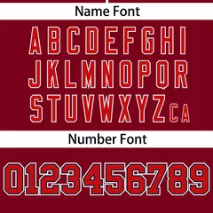 Crimson Red Gradient Ribbed Authentic Baseball Jersey 4