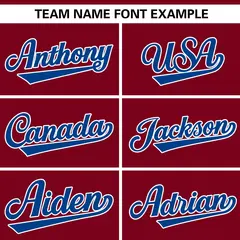 Crimson Royal Gradient Ribbed Authentic Baseball Jersey 3