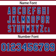 Crimson Royal Gradient Ribbed Authentic Baseball Jersey 4