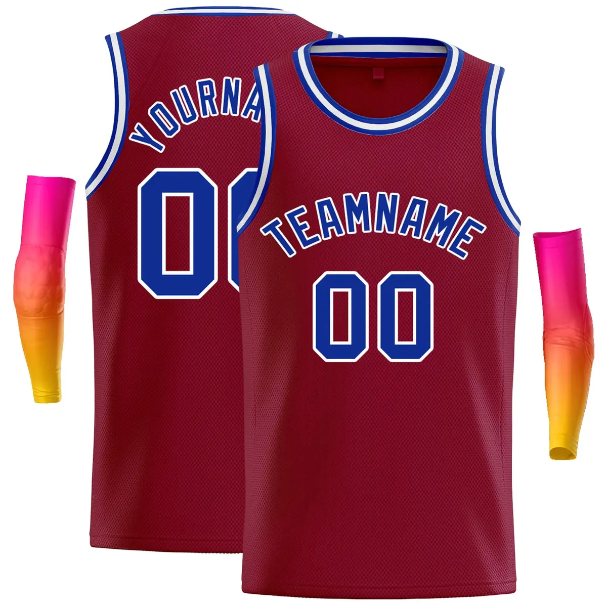 Crimson Royal-White Classic Casual Basketball Jersey