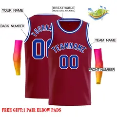 Crimson Royal-White Classic Casual Basketball Jersey 2