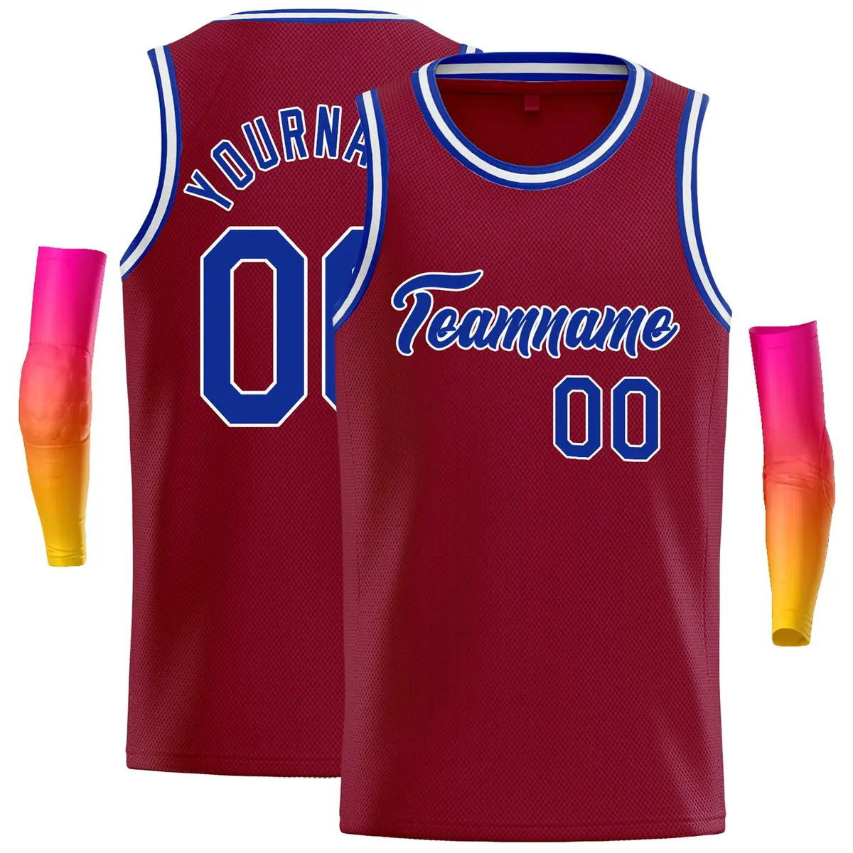 Crimson Royal-White Classic Casual Basketball Jersey