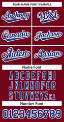 Crimson Royal-White Classic Hockey Jersey 3