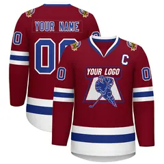 Crimson Royal-White Classic Hockey Jersey 1