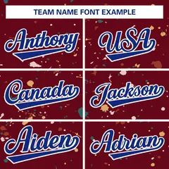 Crimson Royal-White Splash Graffiti Striped Baseball Jersey 3