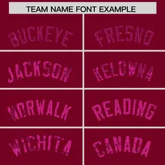 Crimson Sequined Trim Athletic Basketball Jersey 3