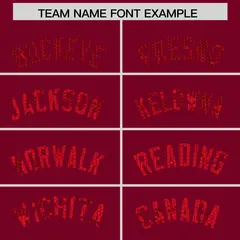 Crimson Sequined Trim Athletic Basketball Jersey 3