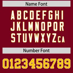 Crimson Shoulder Cut Two-Tone Authentic Football Jersey 4