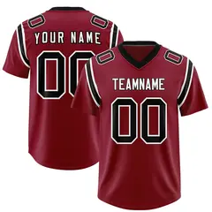 Crimson Shoulder Cut Two-Tone Authentic Football Jersey
