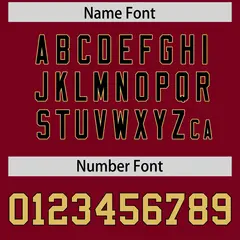 Crimson Shoulder Cut Two-Tone Authentic Football Jersey 4