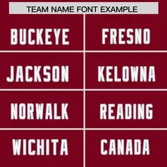 Crimson Shoulder Cut Two-Tone Authentic Football Jersey 3