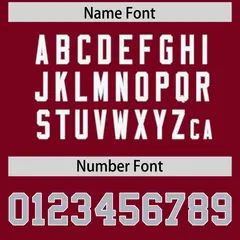 Crimson Shoulder Cut Two-Tone Authentic Football Jersey 4