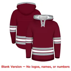 Crimson Silver Classic Lace-Up Neck Hockey Hoodie 7