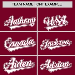 Crimson Silver Color Block Authentic Baseball Jersey 3