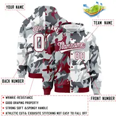 Crimson Silver Two Tone Full-Snap Varsity Letterman Jacket Hoodie 4
