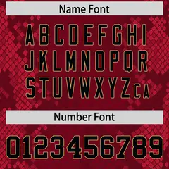Crimson Snakeskin Graffiti Pattern Authentic Football Jersey 4