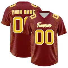 Crimson Snakeskin Graffiti Pattern Authentic Football Jersey