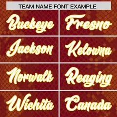 Crimson Snakeskin Graffiti Pattern Authentic Football Jersey 3